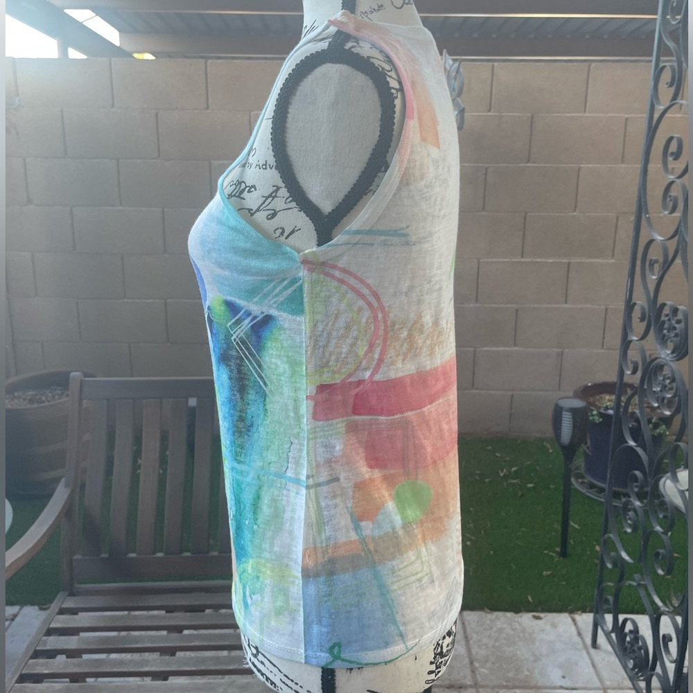 Et' Lois Abstract Artistic Colorful Art Print Lightweight US Made Tank Top SM-MD - Picture 2 of 13